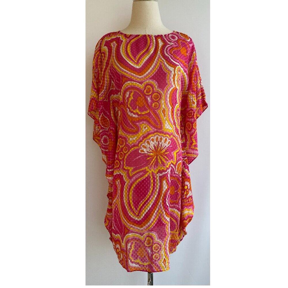 Trina Turk 25th Anniversary Paradise Floral Jacquard Shift Dress Womens sz XS